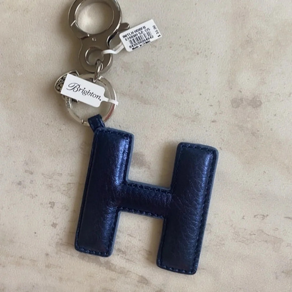 Brighton Monogram Blue "H" Bag Key Fob - Picture 2 of 2